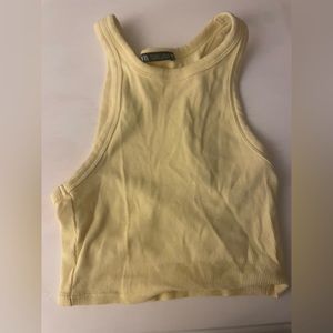 Zara Never Worn Yellow Halter Top